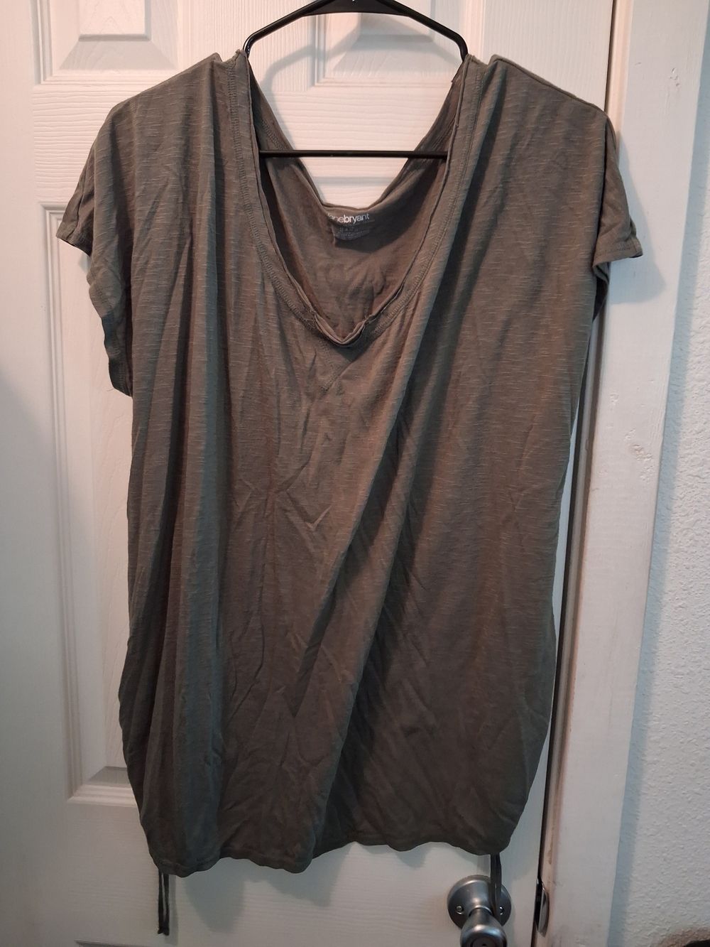 Lane Bryant Cinched Side Women's Top in Olive Green